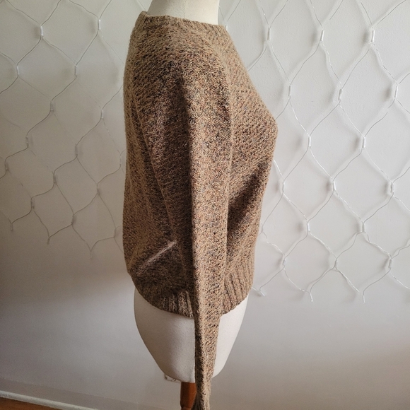Vintage Anne Klein Sweater •Boucle Knit• Dark Tan • Minimalist • Small - Picture 5 of 7